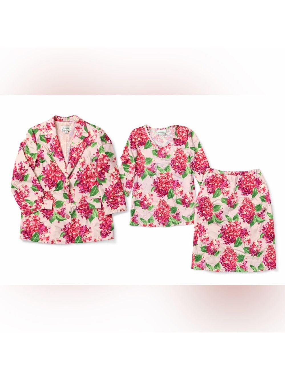 Linea Dell’Olio Floral 3-Piece Skirt Set – Jacket, Top & Skirt